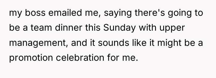my boss emailed me, saying there's going to be a...