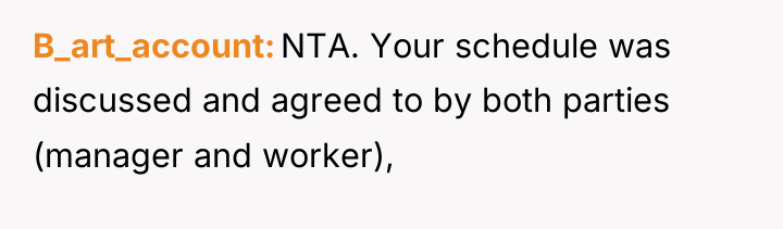 B_art_account NTA. Your schedule was discussed and agreed to by...