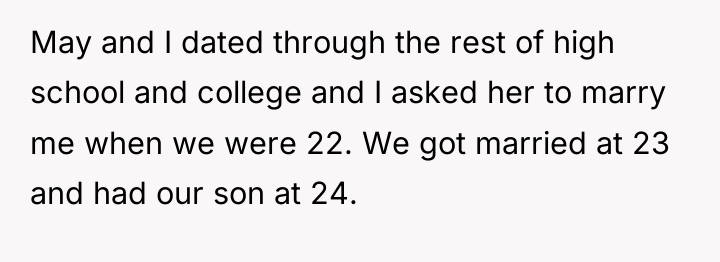 May and I dated through the rest of high school...