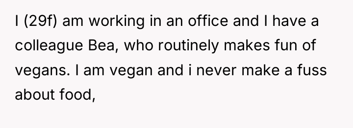 I (29f) am working in an office and I have...