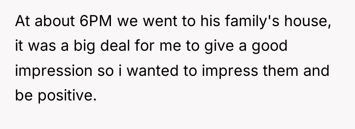 At about 6PM we went to his family's house, it...