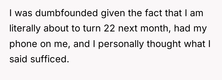 I was dumbfounded given the fact that I am literally...