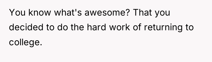 You know what's awesome? That you decided to do the...