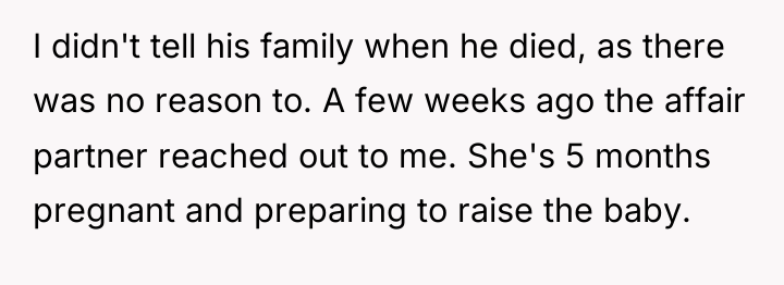 I didn't tell his family when he died, as there...