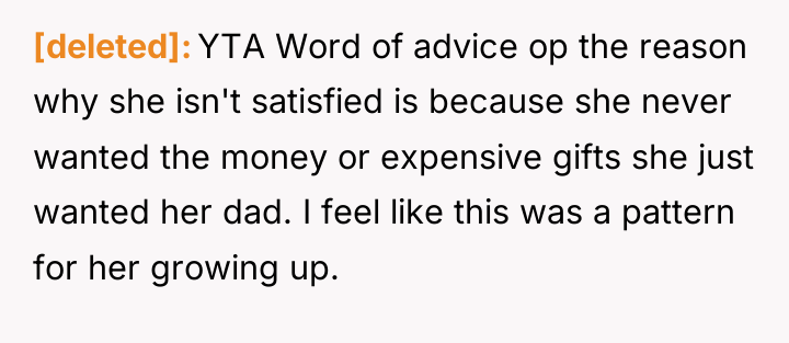 [deleted] YTA Word of advice op the reason why she...
