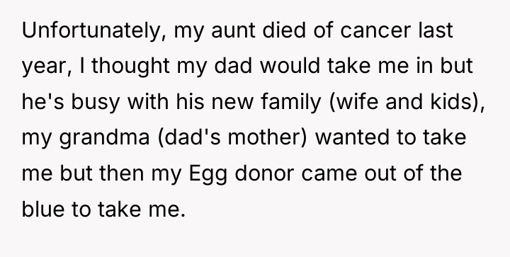 Unfortunately, my aunt died of cancer last year, I thought...