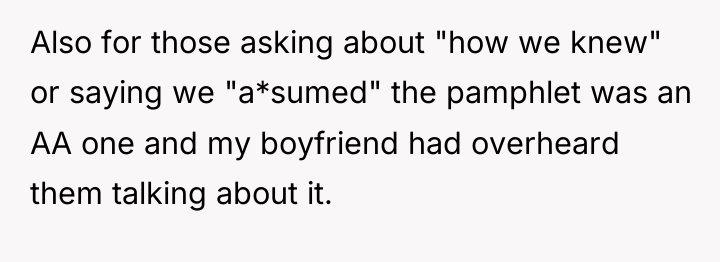 Also for those asking about "how we knew" or saying...