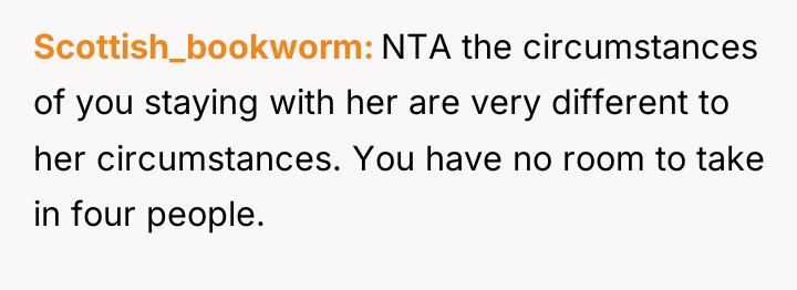Scottish_bookworm NTA the circumstances of you staying with her are...
