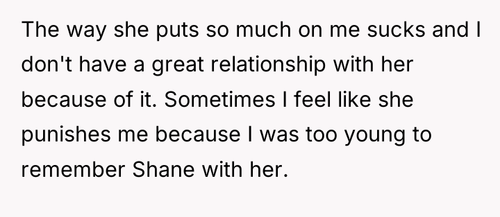 The way she puts so much on me sucks and...