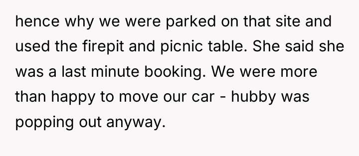 hence why we were parked on that site and used...