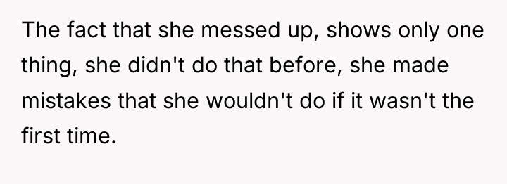 The fact that she messed up, shows only one thing,...