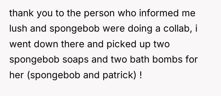 thank you to the person who informed me lush and...