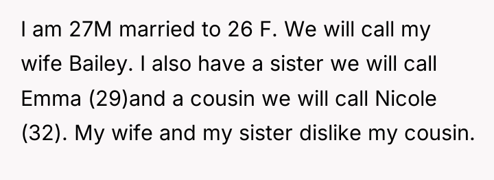 I am 27M married to 26 F. We will call...
