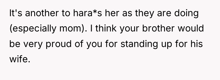 It's another to hara*s her as they are doing (especially...