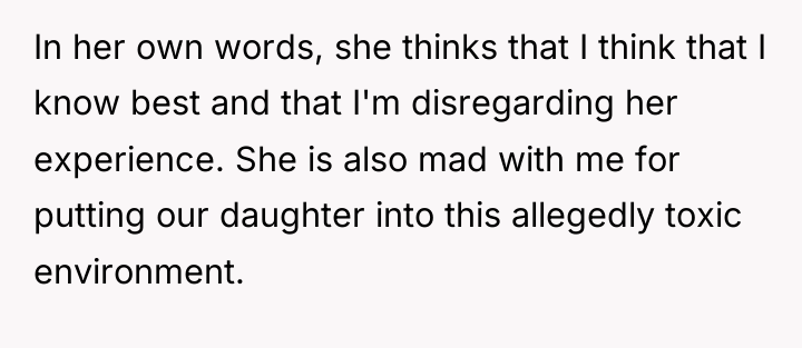 In her own words, she thinks that I think that...