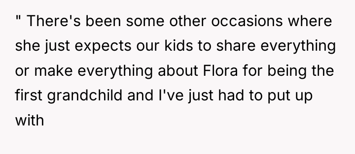 " There's been some other occasions where she just expects...