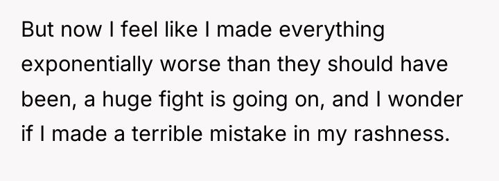 But now I feel like I made everything exponentially worse...