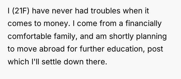 I (21F) have never had troubles when it comes to...