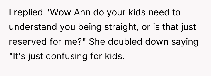 I replied "Wow Ann do your kids need to understand...