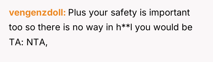 vengenzdoll Plus your safety is important too so there is...