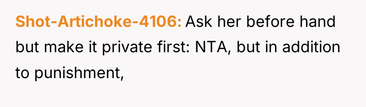 Shot-Artichoke-4106 Ask her before hand but make it private first:...