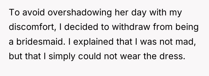 To avoid overshadowing her day with my discomfort, I decided...
