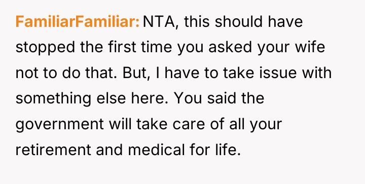 FamiliarFamiliar NTA, this should have stopped the first time you...