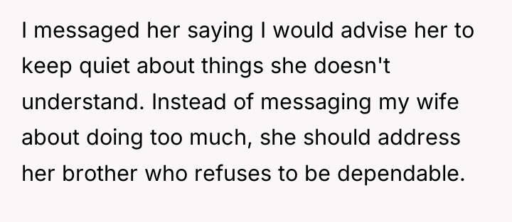 I messaged her saying I would advise her to keep...