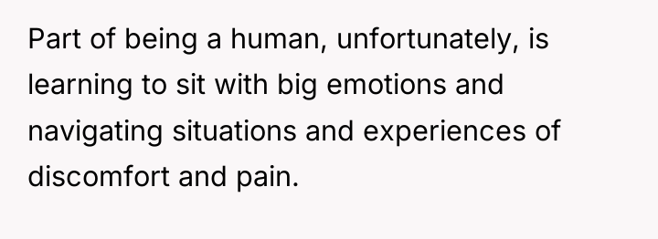 Part of being a human, unfortunately, is learning to sit...