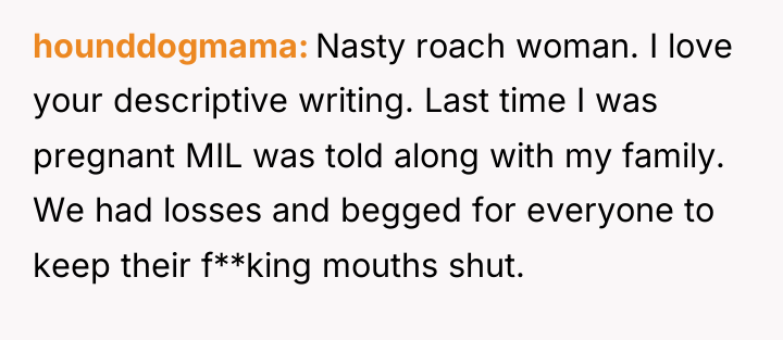 hounddogmama Nasty roach woman. I love your descriptive writing. Last...