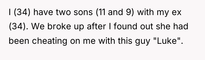 I (34) have two sons (11 and 9) with my...