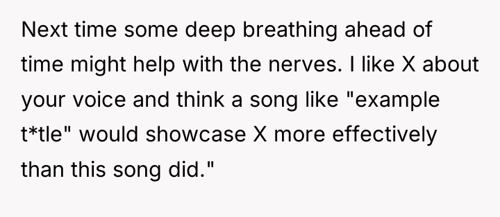 Next time some deep breathing ahead of time might help...