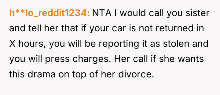 h**lo_reddit1234 NTA I would call you sister and tell her...