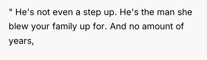 " He's not even a step up. He's the man...