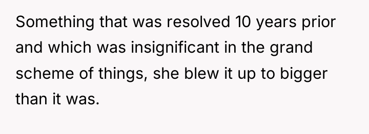 Something that was resolved 10 years prior and which was...