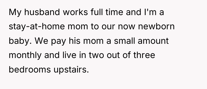 My husband works full time and I'm a stay-at-home mom...
