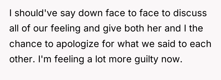 I should've say down face to face to discuss all...