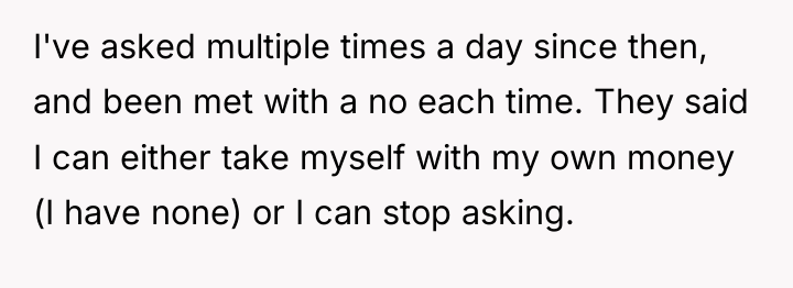 I've asked multiple times a day since then, and been...