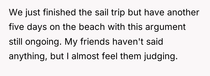 We just finished the sail trip but have another five...