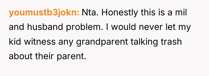 youmustb3jokn Nta. Honestly this is a mil and husband problem....