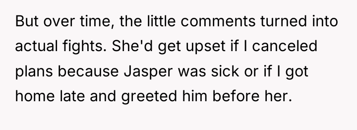 But over time, the little comments turned into actual fights....
