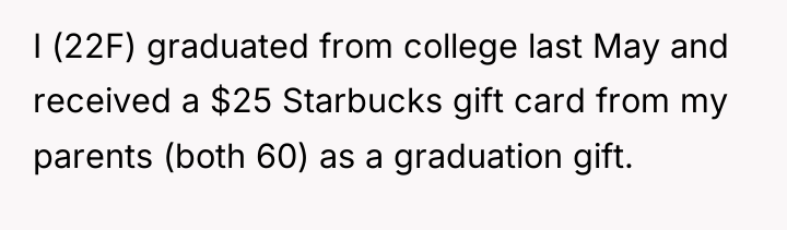 I (22F) graduated from college last May and received a...