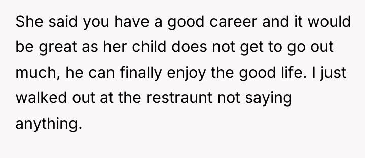 She said you have a good career and it would...