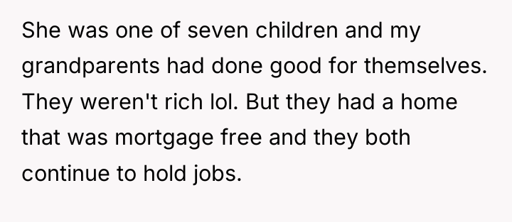 She was one of seven children and my grandparents had...