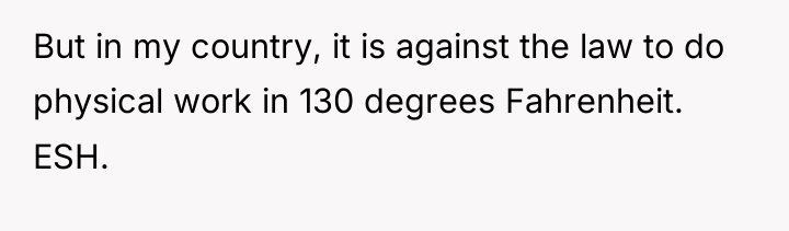 But in my country, it is against the law to...