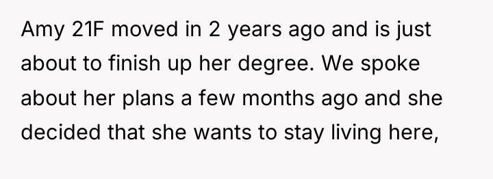 Amy 21F moved in 2 years ago and is just...