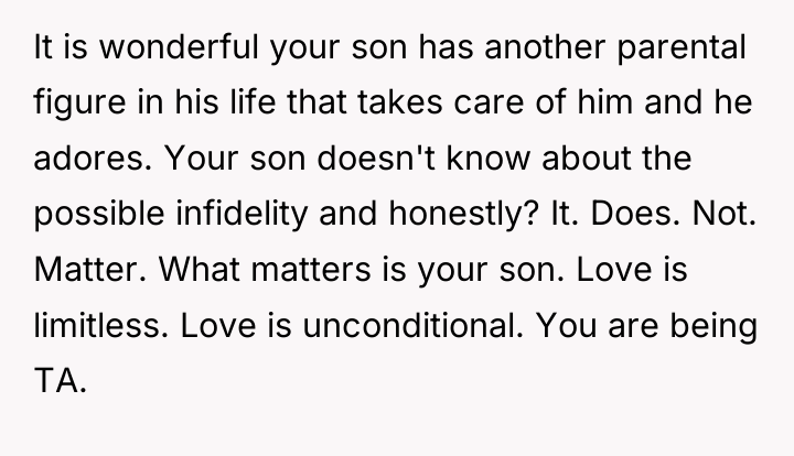 It is wonderful your son has another parental figure in...