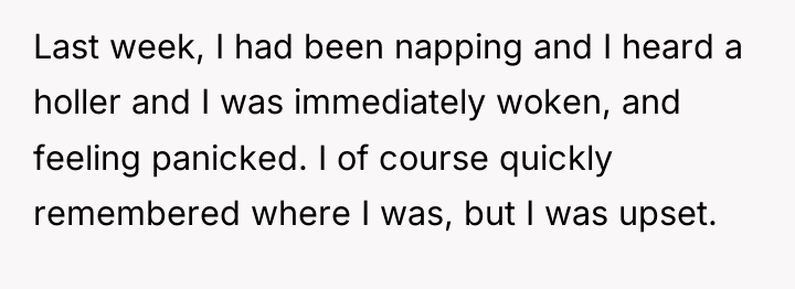 Last week, I had been napping and I heard a...
