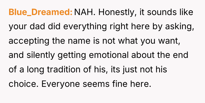 Blue_Dreamed NAH. Honestly, it sounds like your dad did everything...