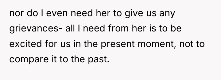 nor do I even need her to give us any...